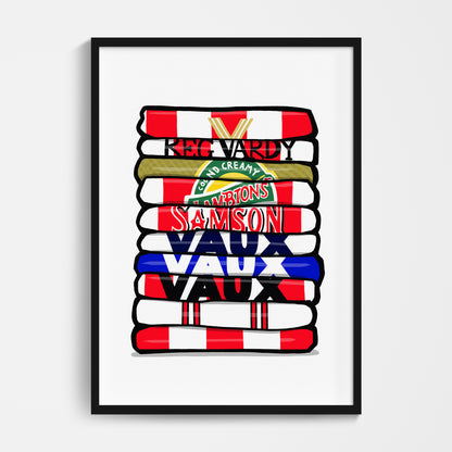 Sunderland Shirt Stack Print