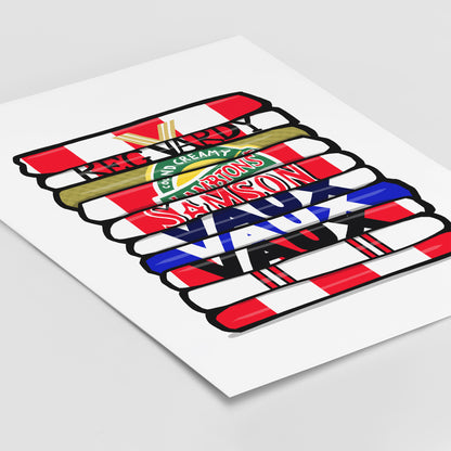 Sunderland Shirt Stack Print