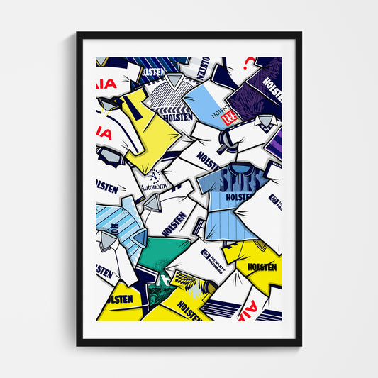 Tottenham Shirts Mash Up Print