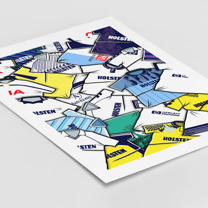 Tottenham Shirts Mash Up Print