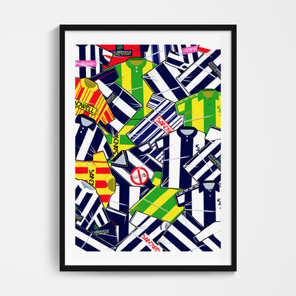 West Brom Shirts Mash Up Print