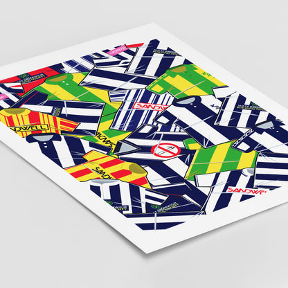 West Brom Shirts Mash Up Print