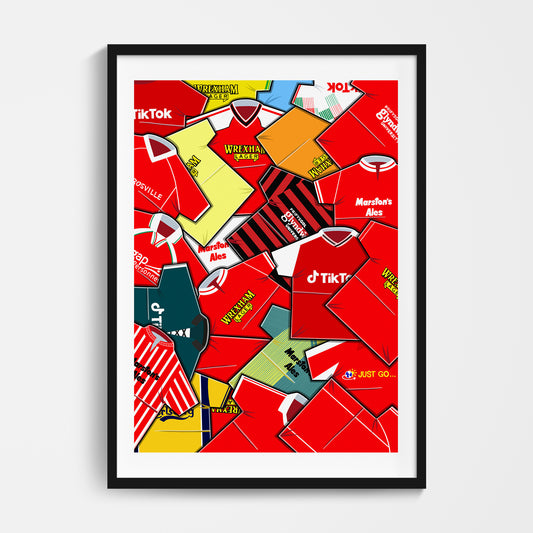 Wrexham Shirts Mash Up Print