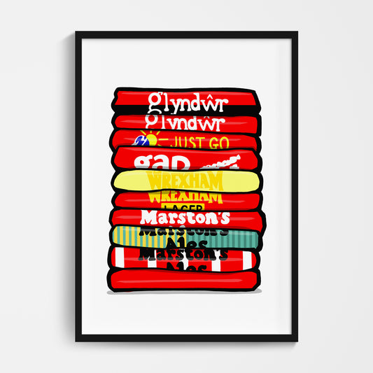 Wrexham Shirt Stack Print