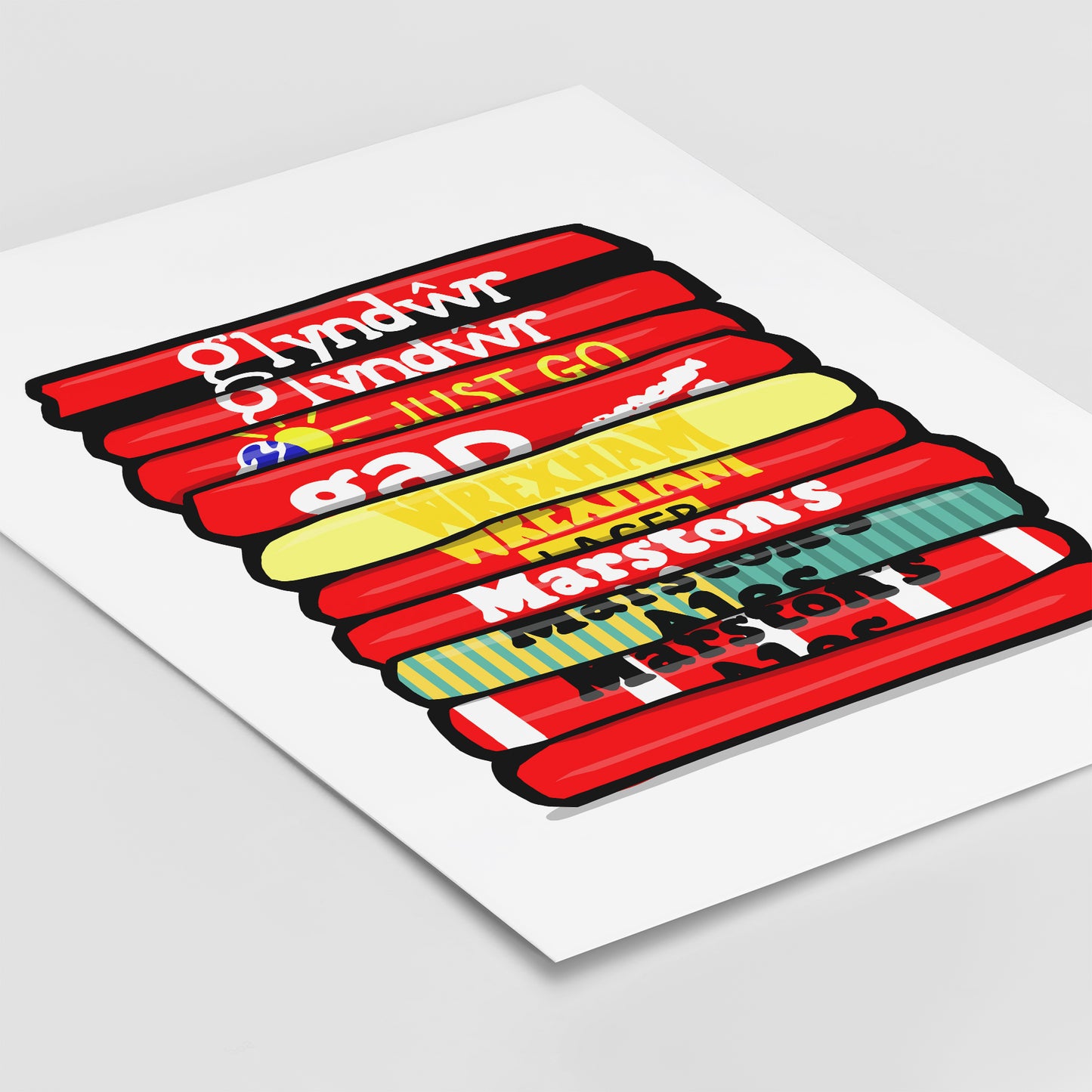 Wrexham Shirt Stack Print