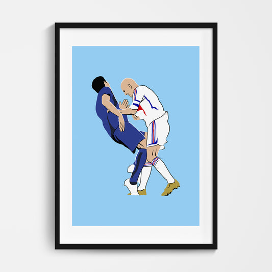 Zidane and Materazzi Print